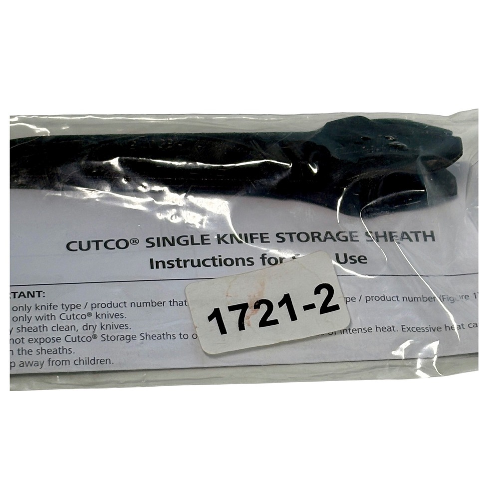 Cutco Single Knife Storage Sheath 1721-2 Black Paring Knife Blade Guard Cover